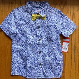 Cat & Jack button down shirt with bow tie